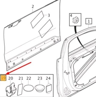 Kit de puerta lateral OEM Volvo número de pieza 31402382 nuevo XC 90 60 etc. Foto 1 de 3