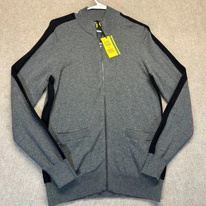 Five Four x Poggy Cascade Cardigan Pullover Herren S meliert anthrazit Full Zip NEU - Bild 1 von 11