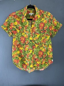 TOAD&CO Peach Print Camp Cove Damen Knopfleiste S/S Medium %100 Bio Baumwolle - Bild 1 von 14