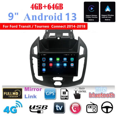 9" Autoradio GPS Navi Carplay Für Ford Transit Connect Tourneo Connect 2014-2018 - Bild 1 von 4