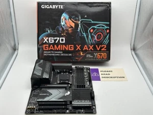 GIGABYTE X670 GAMING X AX V2 AM5 LGA 1718 AMD ATX Motherboard READ/FOR PARTS - Picture 1 of 9