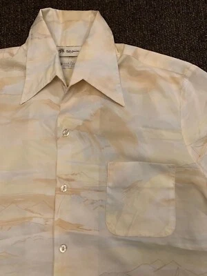 Camisa Vintage Poliéster Años 70 RARA DISCO BOWLING Camisa Por Mr California Talla Grande Foto 1 de 4