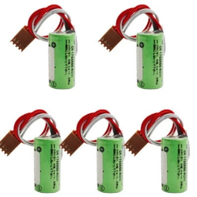 5pcs for Omron C200H-BAT09 3V PLC Battery 1700mAh with Plug Non-rechargeable - Image 1 of 4
