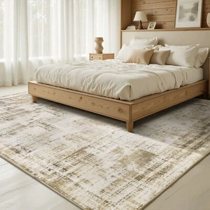 Abstract Boho Carpet Soft Non-Slip, Machine Washable Vintage Rug for Living Room - Picture 1 of 13