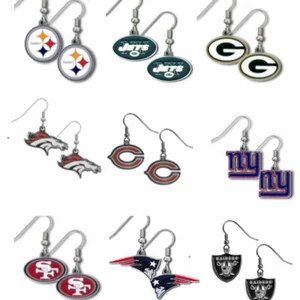 NFL Dangle Earrings Official Licensed Pick Your Team - Picture 1 of 6