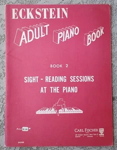 ECKSTEIN ADULT PIANO BOOK BOOK 2 SIGHT READING SESSIONS 1960 VINTAGE SHEET MUSIC - Picture 1 of 1