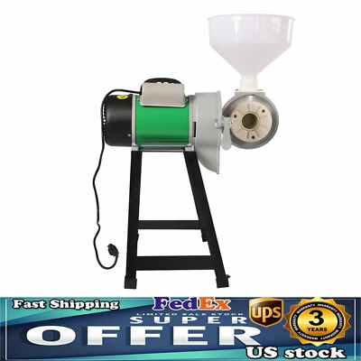 Molinillo eléctrico Molino Grano Maíz Trigo Alimentación/Harina Seco Húmedo Cereal Máquina + Embudo Foto 1 de 4