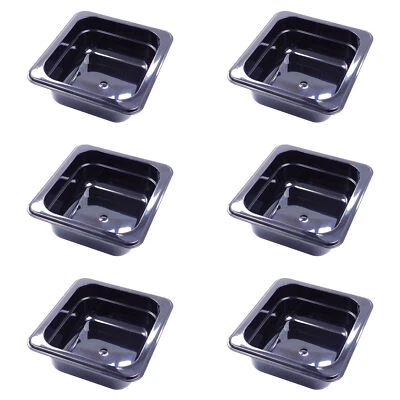 AcMax 6 Stück GN 1/6 Gastronormbehälter GN Behälter 1 Liter Tiefe 65 mm Kunststo