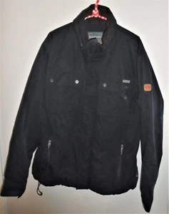 Rugged Elements Herren Tech Canvas Full Zip versteckte Kapuze JACKE blau Größe Large - Bild 1 von 10