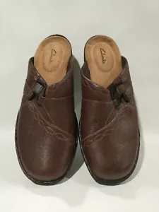 Clarks Damen Slipper Leder Freizeit Komfort Pantoletten 77588 Hergestellt in Brasilien Größe 6M - Bild 1 von 7