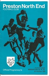 Football Programme>PRESTON NORTH END v BRIGHTON & HOVE ALBION Oct 1970 - Picture 1 of 1
