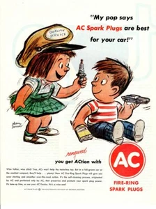 Advertising print Car part ad AC spark plug GM Pop Says Whitney Darrow Art 1962 - Picture 1 of 1