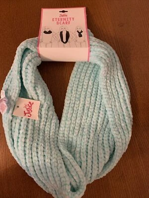 Bufanda Justice Girls tejida con cable Eternity Infinity verde menta NUEVO Foto 1 de 3