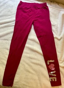 Star Ride L Kid’s hot pink stretchy leggings with sequins —good condition  - Picture 1 of 3