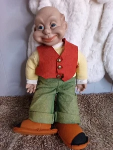 RAR Vintage The RUSHTON CO. Opa, alter Mann, Hobo? Gummi Gesicht Puppe 21 Zoll - Bild 1 von 16