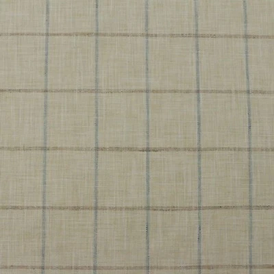 P KAUFMANN PENCIL ME LAGOON BLUE WINDOWPANE PLAID MULTIUSE FABRIC BY YARD 54"W - Image 1 of 4