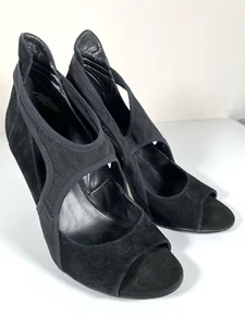 Nine West Damen Slipper schwarz Pumps, Open Toe, geschlossener Absatz, Gr. 7 Medium - Bild 1 von 8