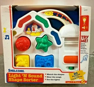 Shelcore Vintage Light N Sounds Shape Sorter Electronic Toy 20 Features NIB - Picture 1 of 4