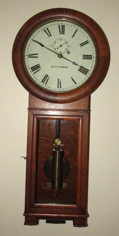 Antique Seth Thomas No. 2 Weight Driven Regulator Wall Clock 8-Day Cover