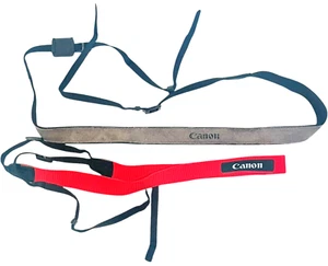 Canon Camera Straps - One Red / One Grey - LOT of 2 - Picture 1 of 3