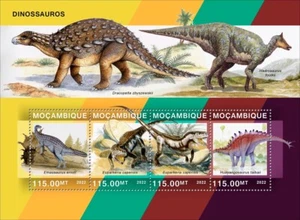 Dinosaurs MNH Stamps 2022 Mozambique Miniature Sheet 4 Stamps - Picture 1 of 1