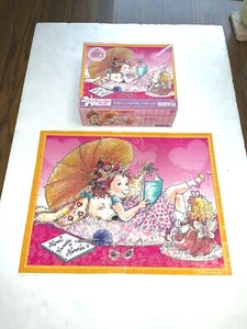 Complete ! Fancy Nancy 100 Piece Glitter Puzzle Dog Princess Doll Reading Story - Picture 1 of 8