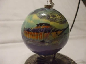 GUY HARVEY Pez Náutico Navidad Recubierto Espuma de Poliestireno Adorno 3" Bolas de Pez Vela - Imagen 1 de 6