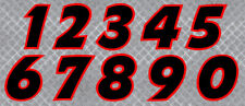 NUMERO COURSE RACING AUTO CASQUE VTT MOTO CROSS AUTOCOLLANT STICKER NU013-5