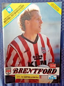 BRENTFORD v WEST BROMWICH ALBION DIVISION 3 19th OCTOBER 1991 POST INCLUDED - Picture 1 of 2