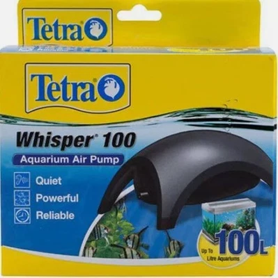 Tetra Whisper 100 Aquarium Air Pump up to 100L Fish Tanks Quiet Oxygen Aerator - image 1 of 4