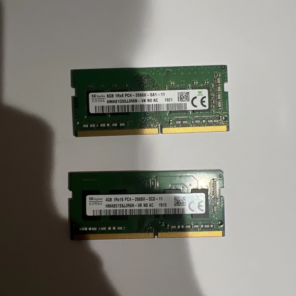 SK Hynix Laptop Ram 12gb One 8gb Ram Stick One 4gb solo para computadora portátil Foto 1 de 1