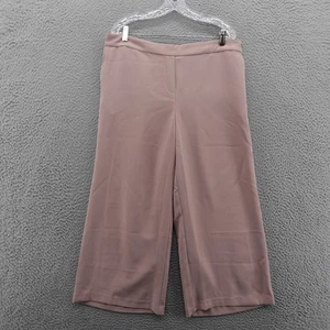 J Jill Wearever Collection Wide Leg Cropped Pants Size Large Mauve Pink Women - Picture 1 of 15