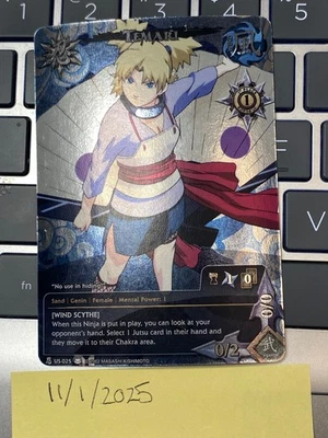 Tarjeta de aluminio Naruto Temari US-025 (Wind Scythe) CCG / como nueva / casi nueva sin usar Foto 1 de 3