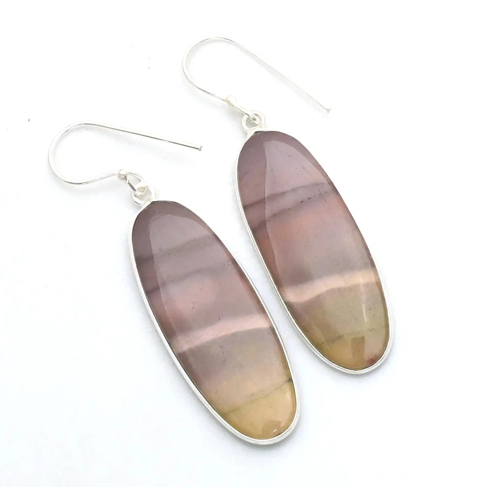 Mookaite Jasper Gemstone Handmade Drop Dangle Earrings Jewelry Gift 2" AE-93995 - Image 1 of 1