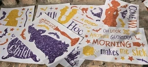 Fogli per Finestre Autunno Halloween Streghe Amuck Set di 8 Hocus Pocus - Foto 1 di 13
