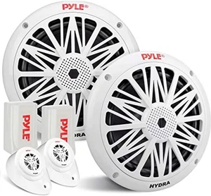 Pyle 200 Watt Marine Speaker System - Weather Resistant Dual 2 Way 6.5 Inch Outd - Picture 1 of 7