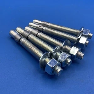 5 PIECE - 1/2" x 4-1/4" Red Head Trubolt Wedge Anchors Heavy Duty Concrete Use - Picture 1 of 4