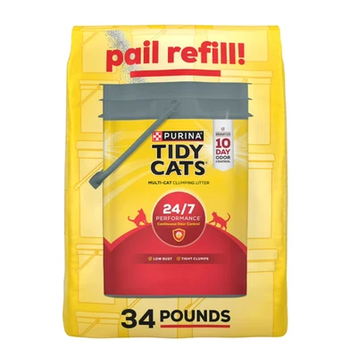  Recarga de control de olores de arena para gatos de rendimiento 24/7 para cubo de 35 lb, bolsa de 34 lb Foto 1 de 4