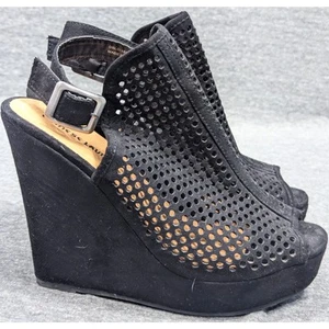 CHINESE LAUNDRY Womens Shoes - Black, Slingback, Wedge Heels, Size 6.5 - Picture 1 of 9