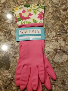 Guantes de limpieza para el hogar Waverly talla única rosa floral nuevos con etiquetas - Imagen 1 de 4