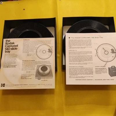 2 Vintage Kodak Carousel 140 Projector Slide Tray with Original Box Carousel - Image 1 of 4