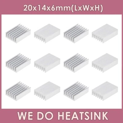 20x14x6mm With or Without Tape Aluminum Heatsink Cooler Radiator for IC Chip CPU - Image 1 of 4