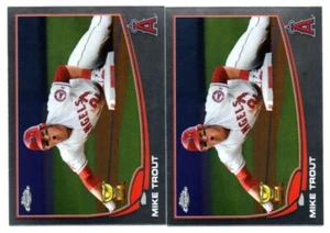 2017 Topps Chrome Mike Trout All-Rookie Cup Lot x2 #TARC-7 2013 Reprint - Picture 1 of 2