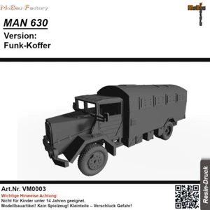 MAN 630 L2A/L2AE 4x4 Emma - Radio - in 1:72 und 1:76 - NEU - Nachbau - Bild 1 von 5