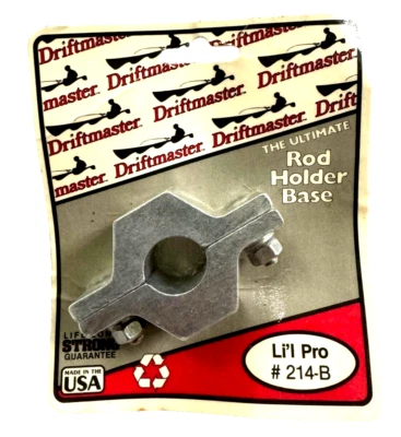 Driftmaster Rod Holder Round Rail Clamp Base Li'l Pro 7/8" Rail  # 214-B * USA * - Image 1 of 2