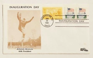 Ronald Reagan 1981 primer término portada inaugural JSS Cachet - Imagen 1 de 1