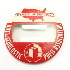 Vintage Celluloid Pin National Scholastic Press Association Member Name Badge - Picture 1 of 5