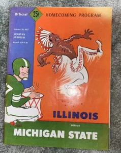 Michigan State VS Illinois 1957 College Football Programm Spartan Gridiron Nachrichten - Bild 1 von 15