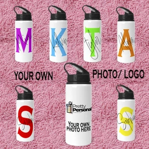Personalised Water Bottle | School | Sport | Gift | Name & Initial | LOGO | 24hr - Picture 1 of 8