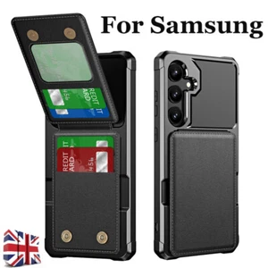 For Samsung Galaxy A55 A35 A15 S24 S23 S25 Case Wallet Leather Shockproof Cover - Picture 1 of 43